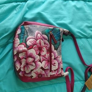 Floral Pink and Teal Women's Bag